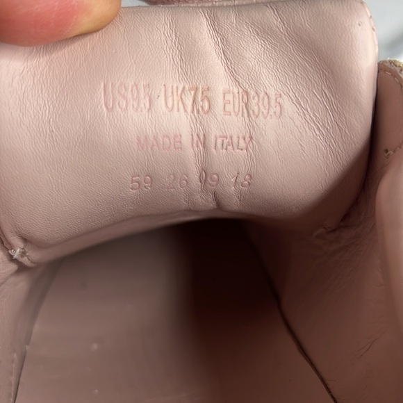 Greats Brooklyn Powder Pink Perforated Leather US 8.5 Sneakers Made In Italy - Picture 10 of 12